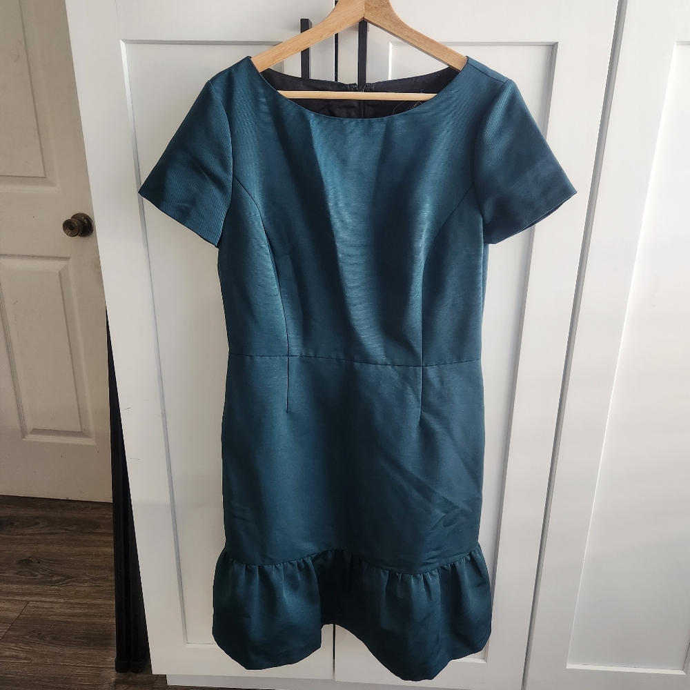 Brooks Brothers Green Short Sleeve Sheath Dress 10 T3